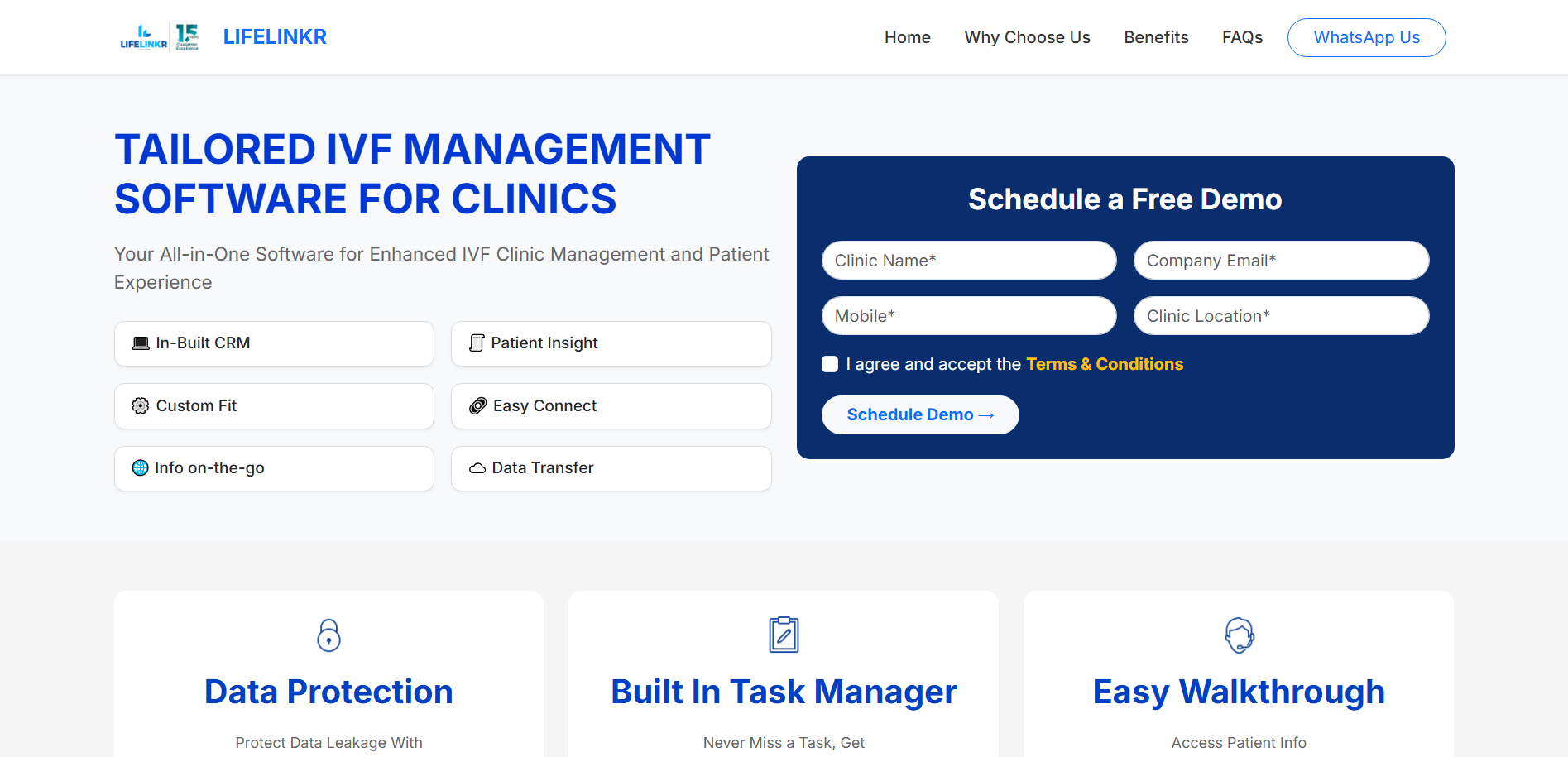 A modern static healthcare site with a unique UI design for a professional online presence.
